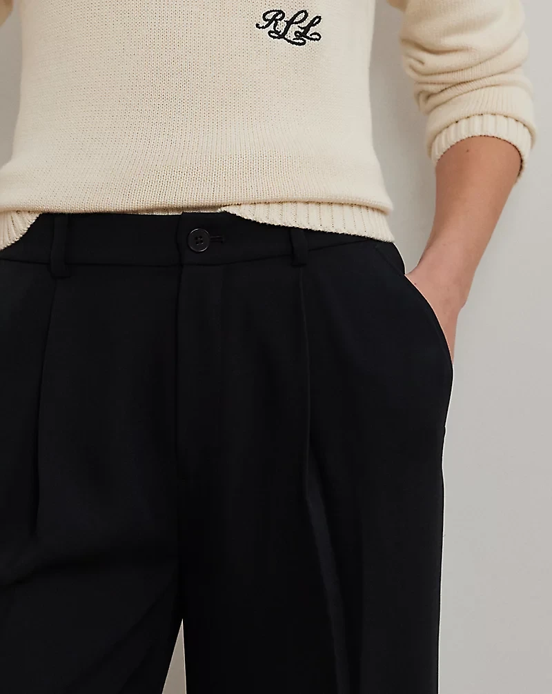 Double-Faced Georgette Wide-Leg Pant