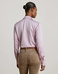 Classic Fit Satin Charmeuse Shirt