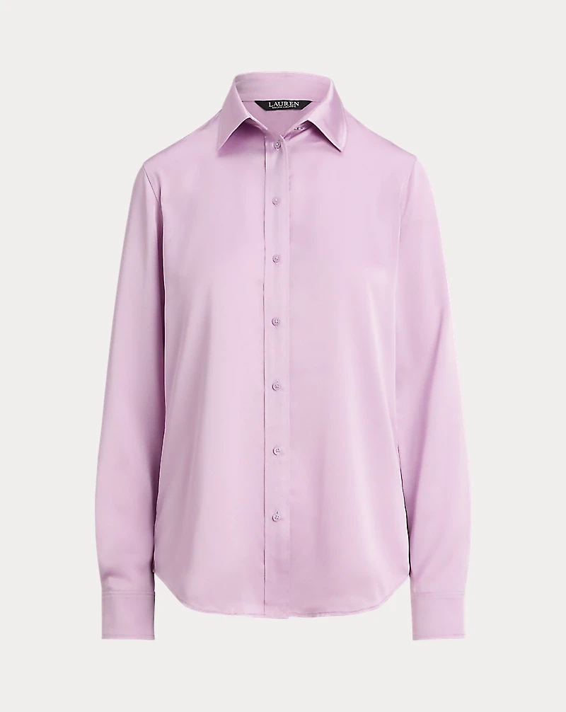 Classic Fit Satin Charmeuse Shirt