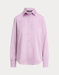 Classic Fit Satin Charmeuse Shirt