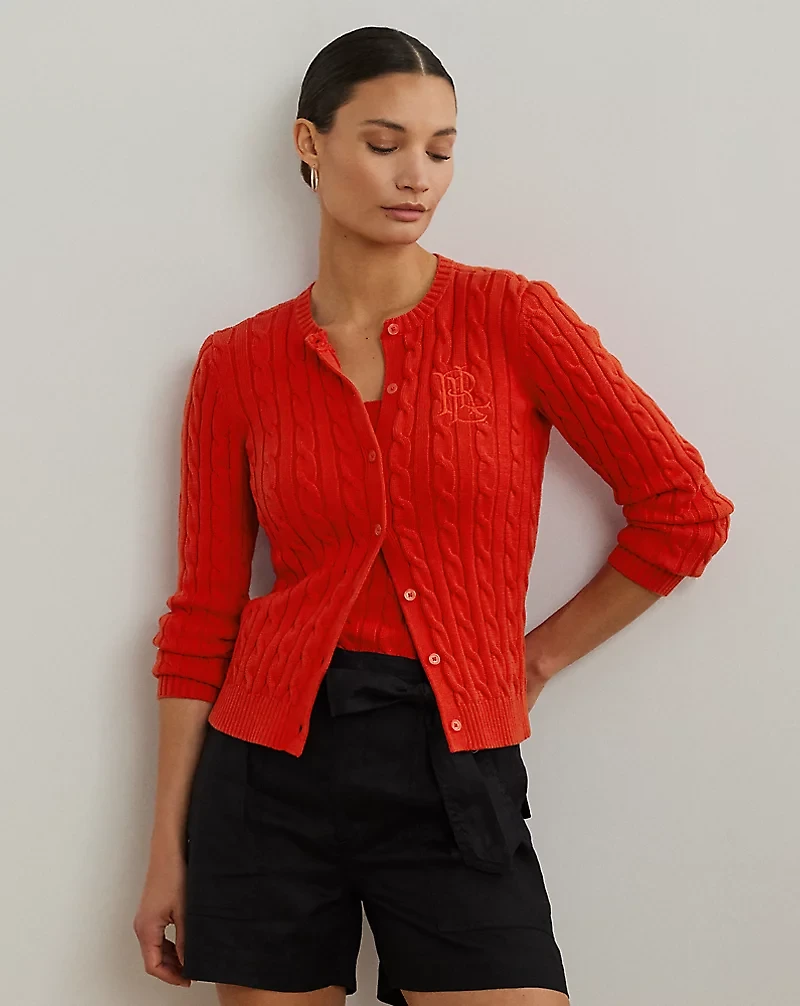 Cable-Knit Cotton Cardigan