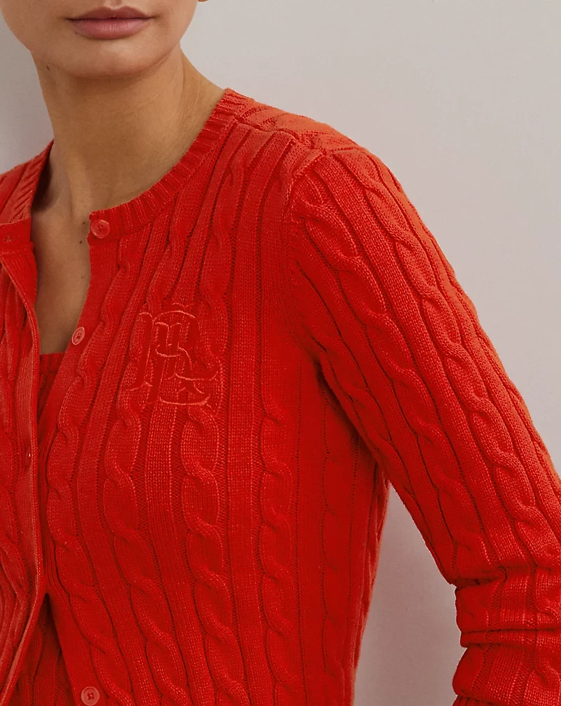 Cable-Knit Cotton Cardigan