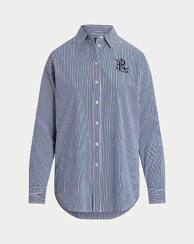 Relaxed Fit Striped Stretch Cotton Shirt