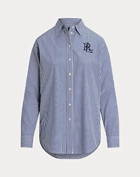 Relaxed Fit Striped Stretch Cotton Shirt