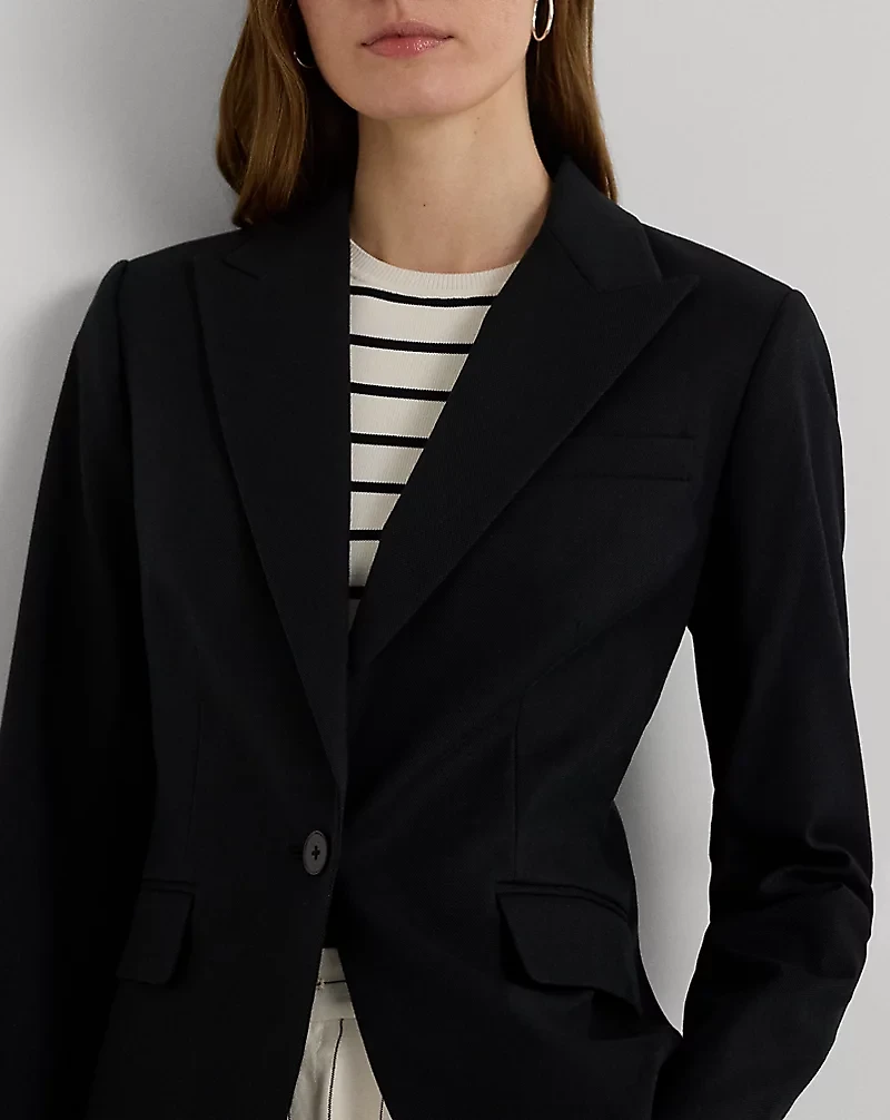 Stretch-Cotton-Blend Blazer