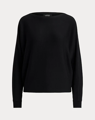 Cotton-Blend Dolman-Sleeve Sweater