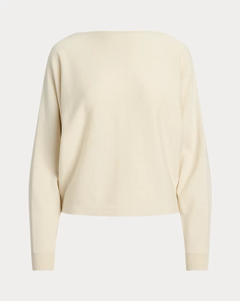 Cotton-Blend Dolman-Sleeve Sweater