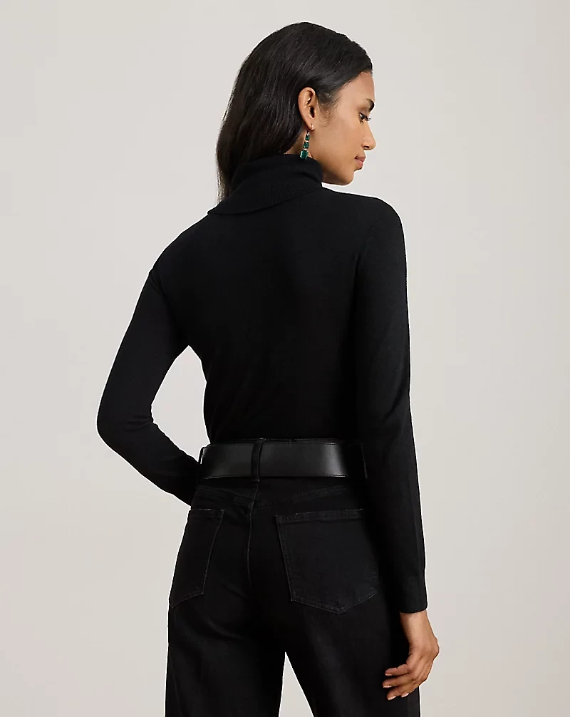 Silk-Blend Turtleneck Sweater