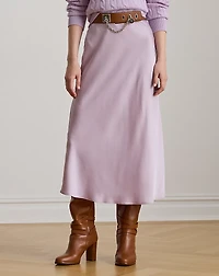Satin Charmeuse Midi Skirt