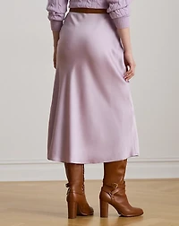 Satin Charmeuse Midi Skirt
