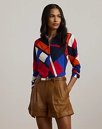 Classic Fit Print Crepe Shirt