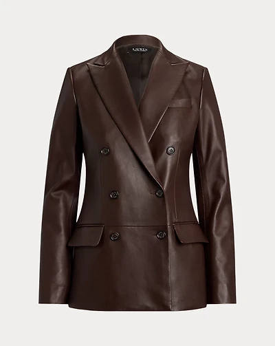 Double-Breasted Lambskin Blazer