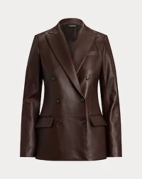 Double-Breasted Lambskin Blazer