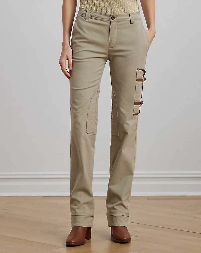 Cotton-Blend Twill Jodhpur Pant