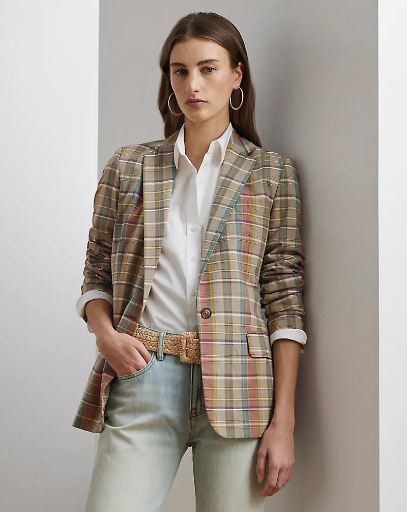 Cotton Madras Blazer