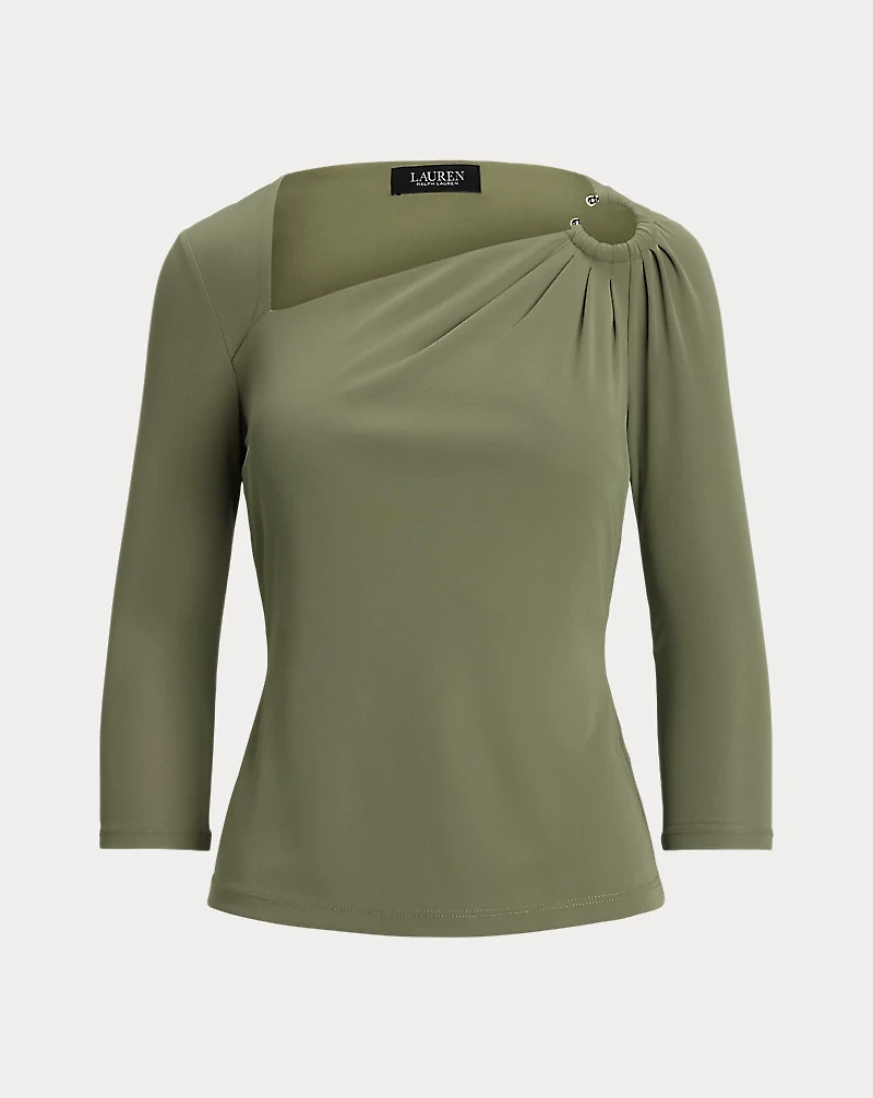 Stretch Jersey Asymmetrical Top