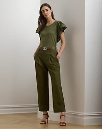 Jersey Flutter-Sleeve Tee
