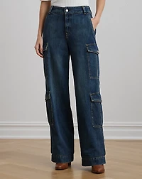 High-Rise Wide-Leg Cargo Jean