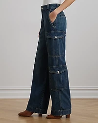High-Rise Wide-Leg Cargo Jean