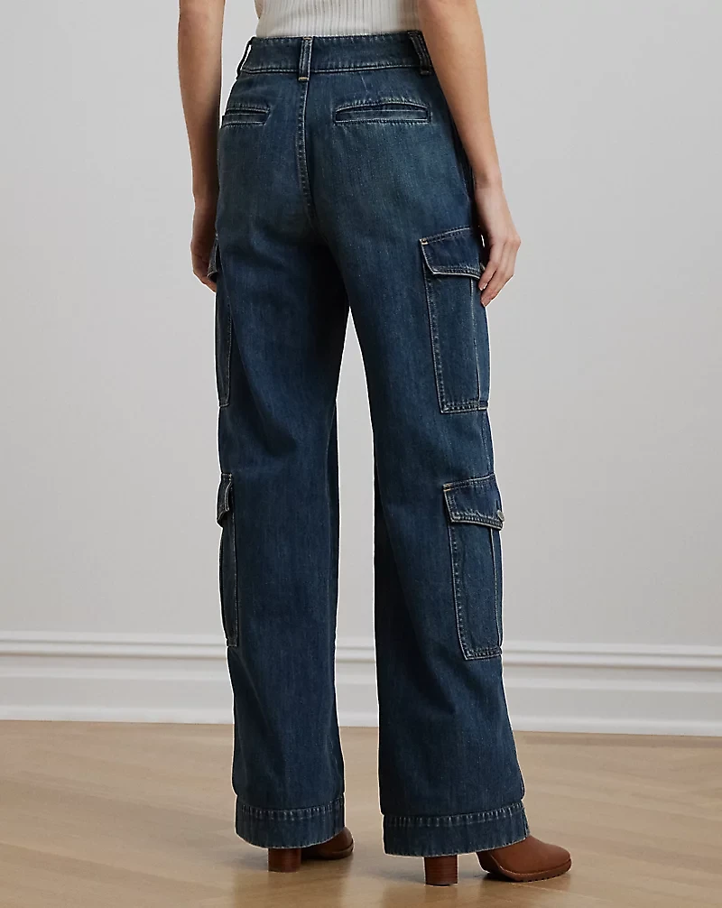High-Rise Wide-Leg Cargo Jean