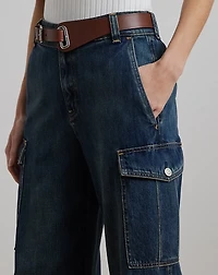 High-Rise Wide-Leg Cargo Jean