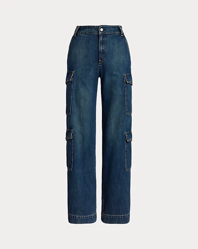High-Rise Wide-Leg Cargo Jean