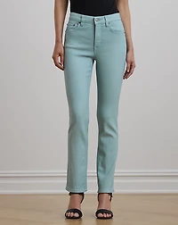 Coated High-Rise Straight Ankle Jean