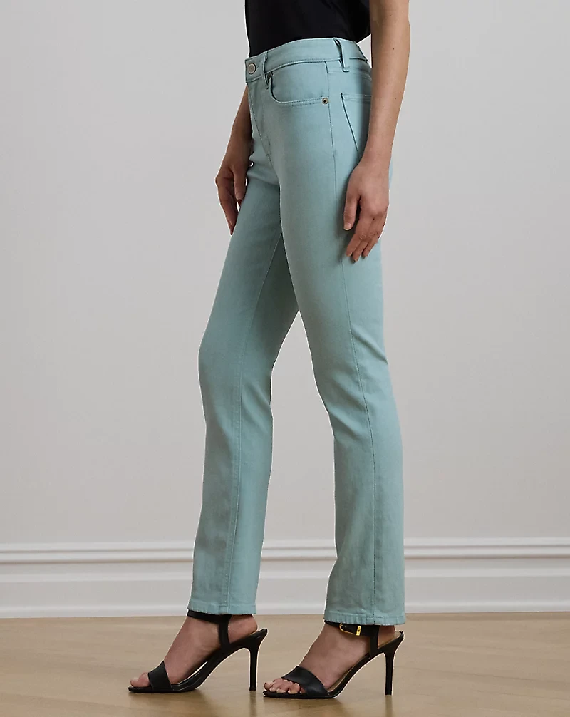 Coated High-Rise Straight Ankle Jean