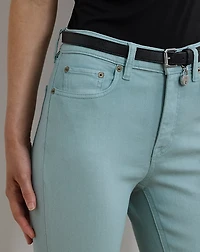 Coated High-Rise Straight Ankle Jean