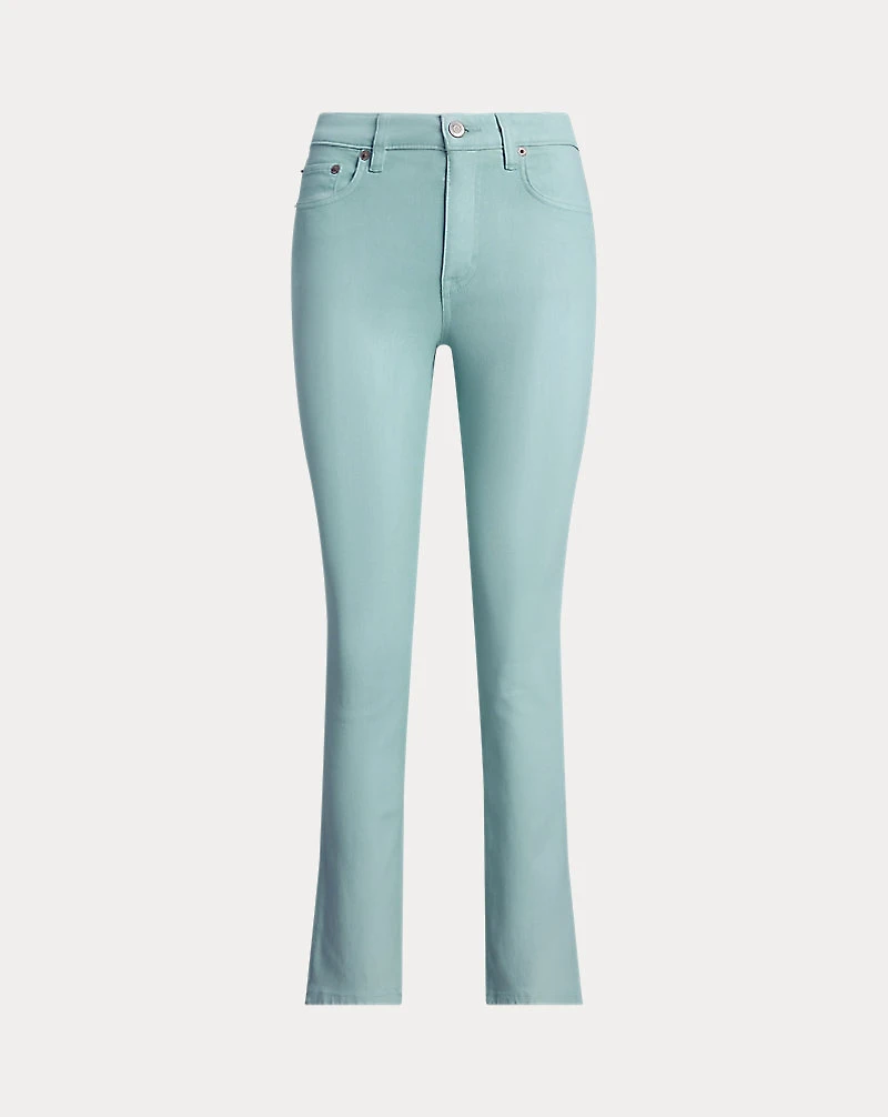 Coated High-Rise Straight Ankle Jean