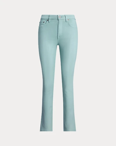 Coated High-Rise Straight Ankle Jean