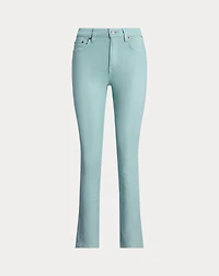 Coated High-Rise Straight Ankle Jean