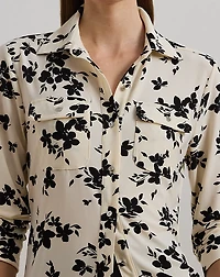 Slim Fit Floral Stretch Jersey Shirt