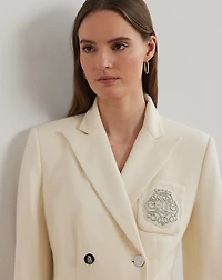 Bullion Double-Breasted Jacquard Blazer