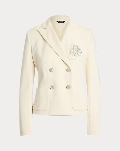 Bullion Double-Breasted Jacquard Blazer