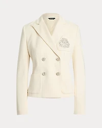 Bullion Double-Breasted Jacquard Blazer