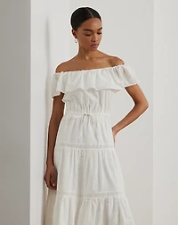 Cotton Off-the-Shoulder Tiered Dress