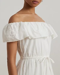 Cotton Off-the-Shoulder Tiered Dress