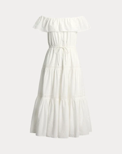 Cotton Off-the-Shoulder Tiered Dress