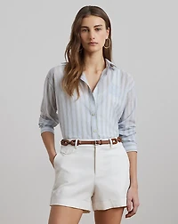 Oversize Striped Cotton Broadcloth Shirt