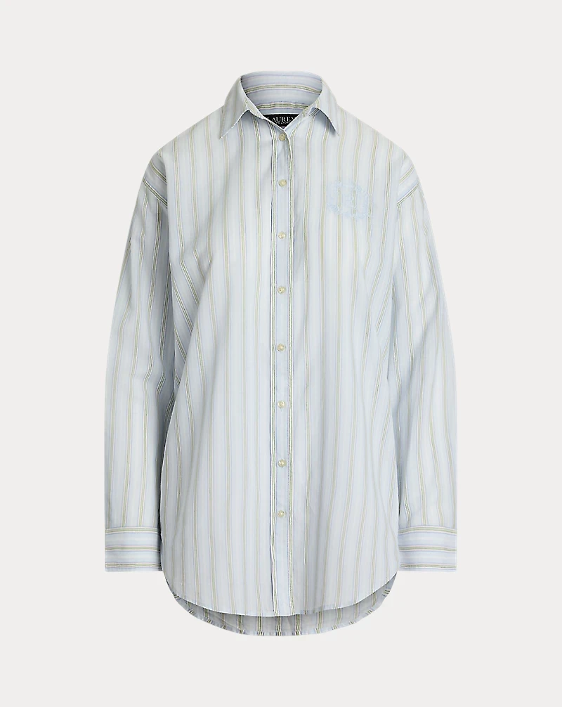 Oversize Striped Cotton Broadcloth Shirt