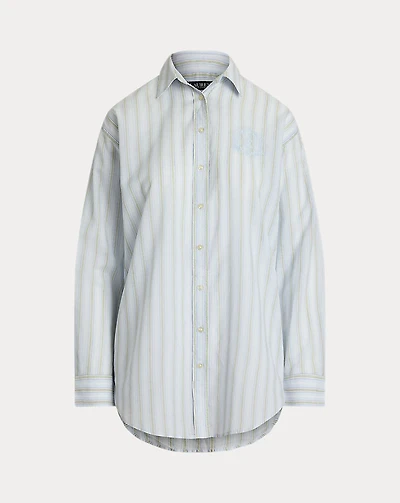Oversize Striped Cotton Broadcloth Shirt