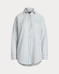 Oversize Striped Cotton Broadcloth Shirt
