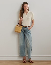 High-Rise Wide-Leg Cropped Jean