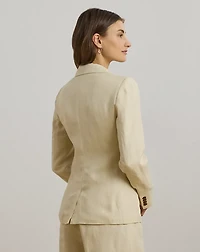 Linen-Blend Twill Blazer