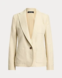 Linen-Blend Twill Blazer