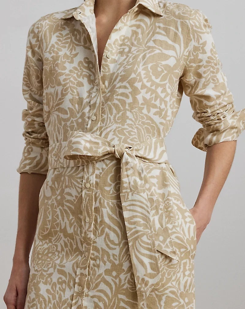Floral Linen Shirtdress