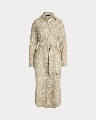 Floral Linen Shirtdress