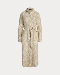 Floral Linen Shirtdress