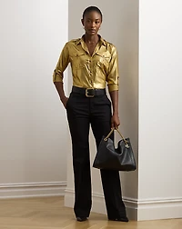 Metallic Chiffon Shirt